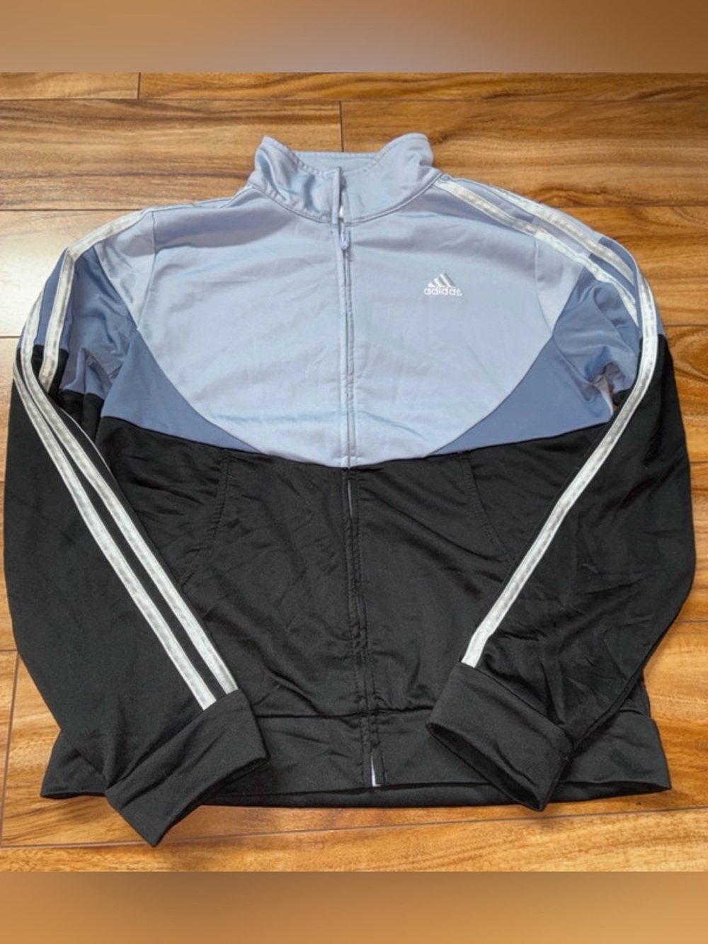 Adidas kids Black & Light Blue Track Jacket